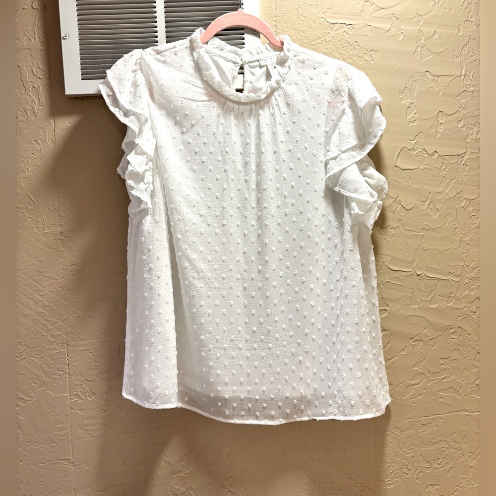 🛑SOLD🛑 Spense White and Navy Dress Shell Size XL